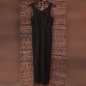 BCBGMaxAzria Women's 4 Black Maxi Length Formal Dress Gown Wedding Guest